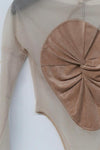 OUDE WAAG velvet splicing New knotwear OW-23SS-BD03 nude powder
